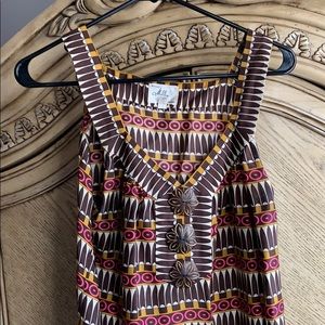 Milly Sleeveless silk top